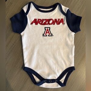 University of Arizona Baby Onesie 0-3 Months White/Blue NWOT